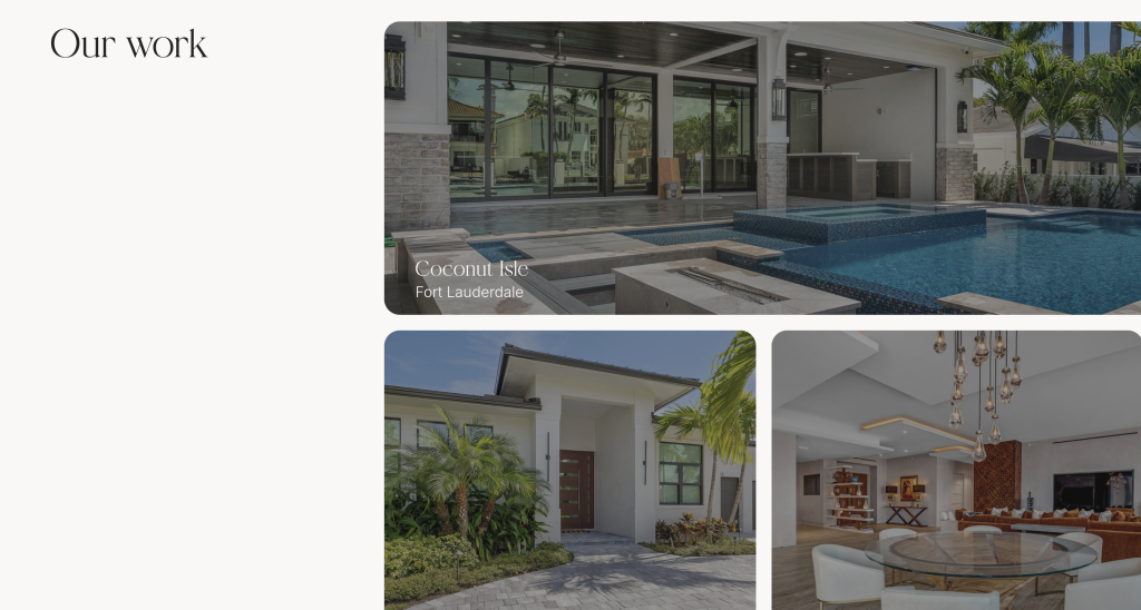 Z Construction Inc featured work section